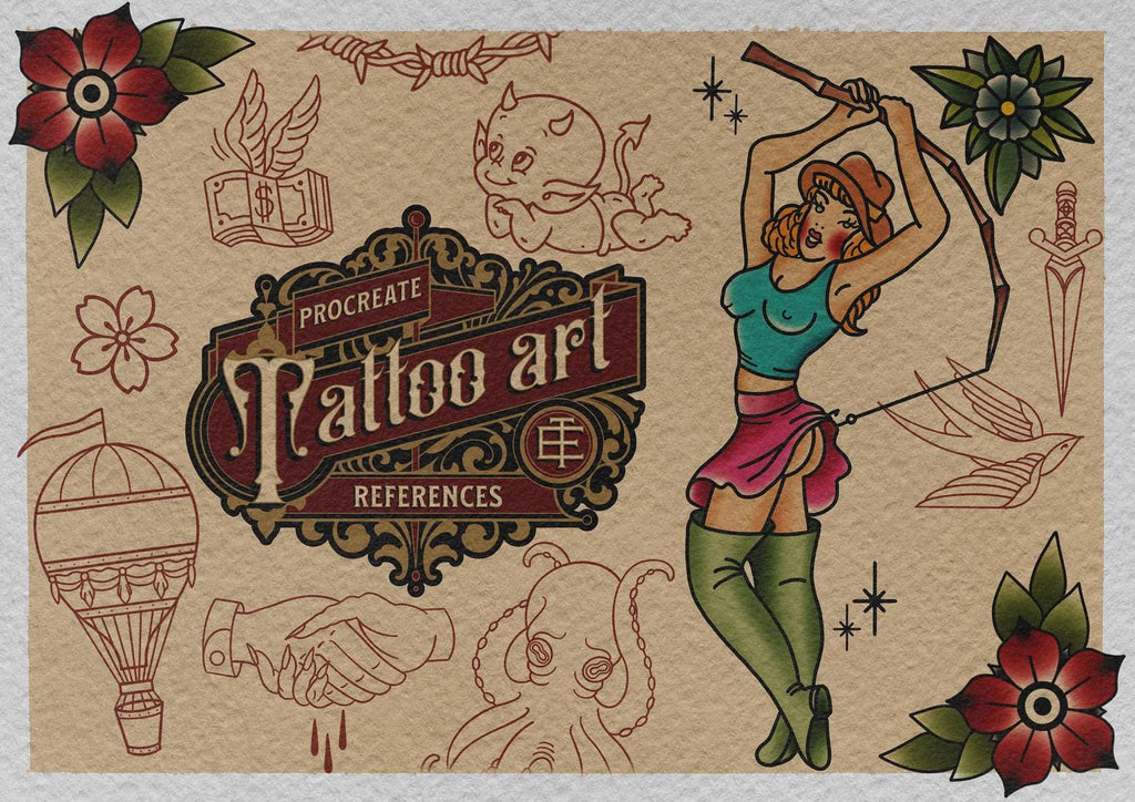 Traditional vol.5, 115+ tattoo ideas, outlined traditional stencils, made in Sweden