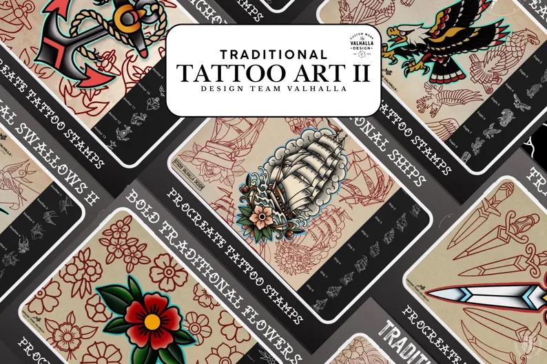 The Traditional Tattoo Artist Ultimate, Procreate kit for artists XXL - The original bundle crafted by hand!