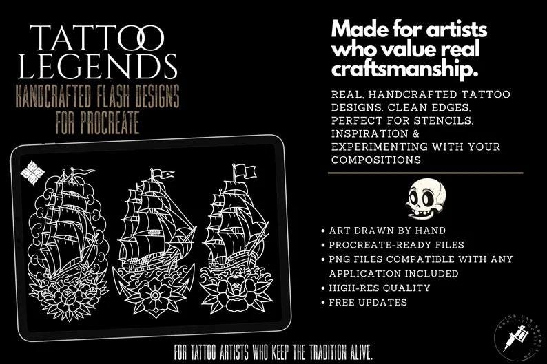The Traditional Tattoo Artist Ultimate, Procreate kit for artists XXL - The original bundle crafted by hand!