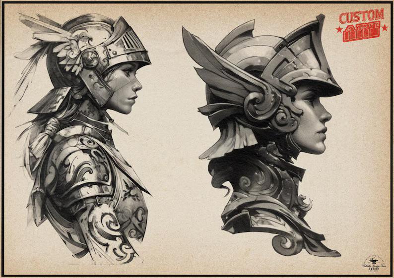 Neo-Traditional vol.1, Procreate creative design kit & custom art! 600+