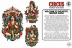 PDF, Circus Tattoo Stencils, Traditional Tattoo Art (Digital Download)