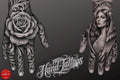 ProcreateTattoo Stamp Brushes, Hand Tattoo ideas ( digital download )
