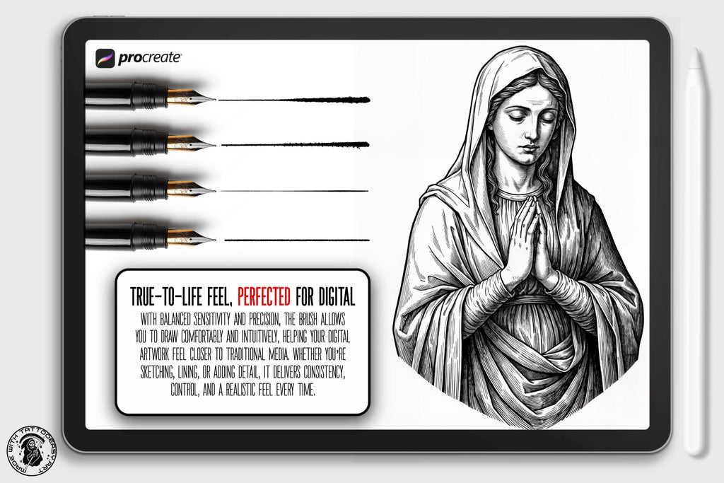 Procreate Brush Bundle: Outline Studio, Real Ink & Penmanship Brushes ( digital download )