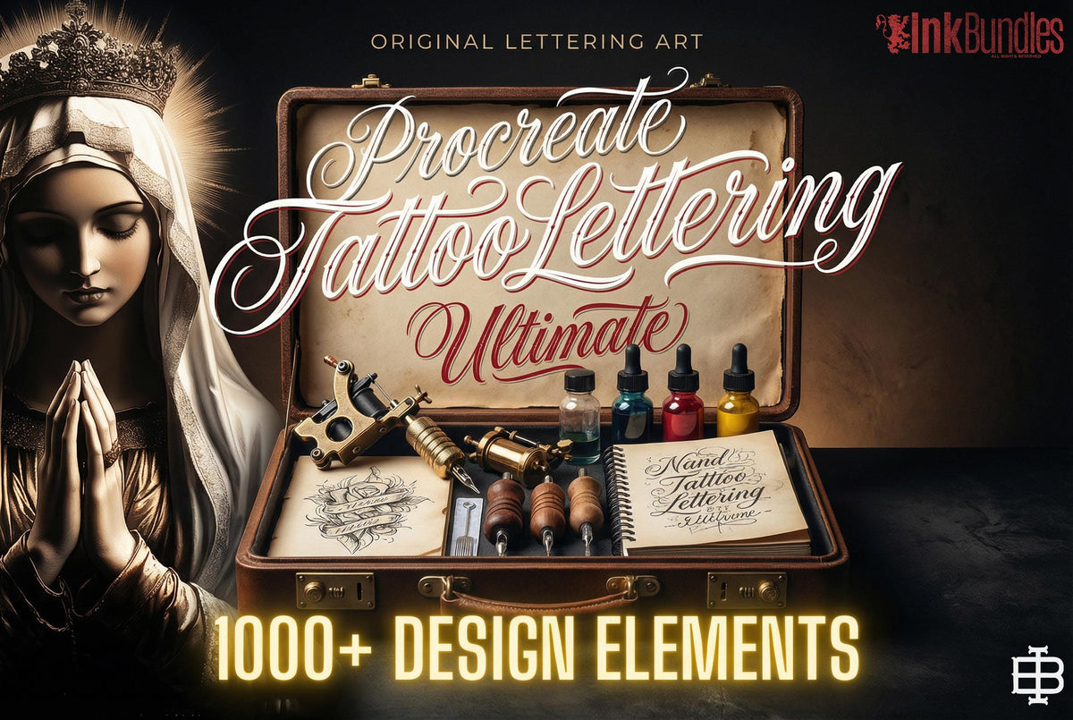 Custom Tattoo Lettering Vol.2 – Procreate Lettering Kit