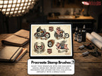 Traditional Biker Tattoo Stencils – Procreate Stamps
