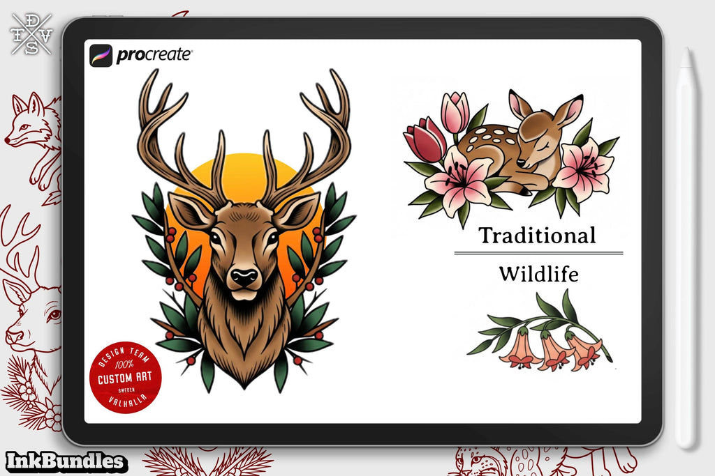 Procreate, Traditional wildlife (Digital Download)