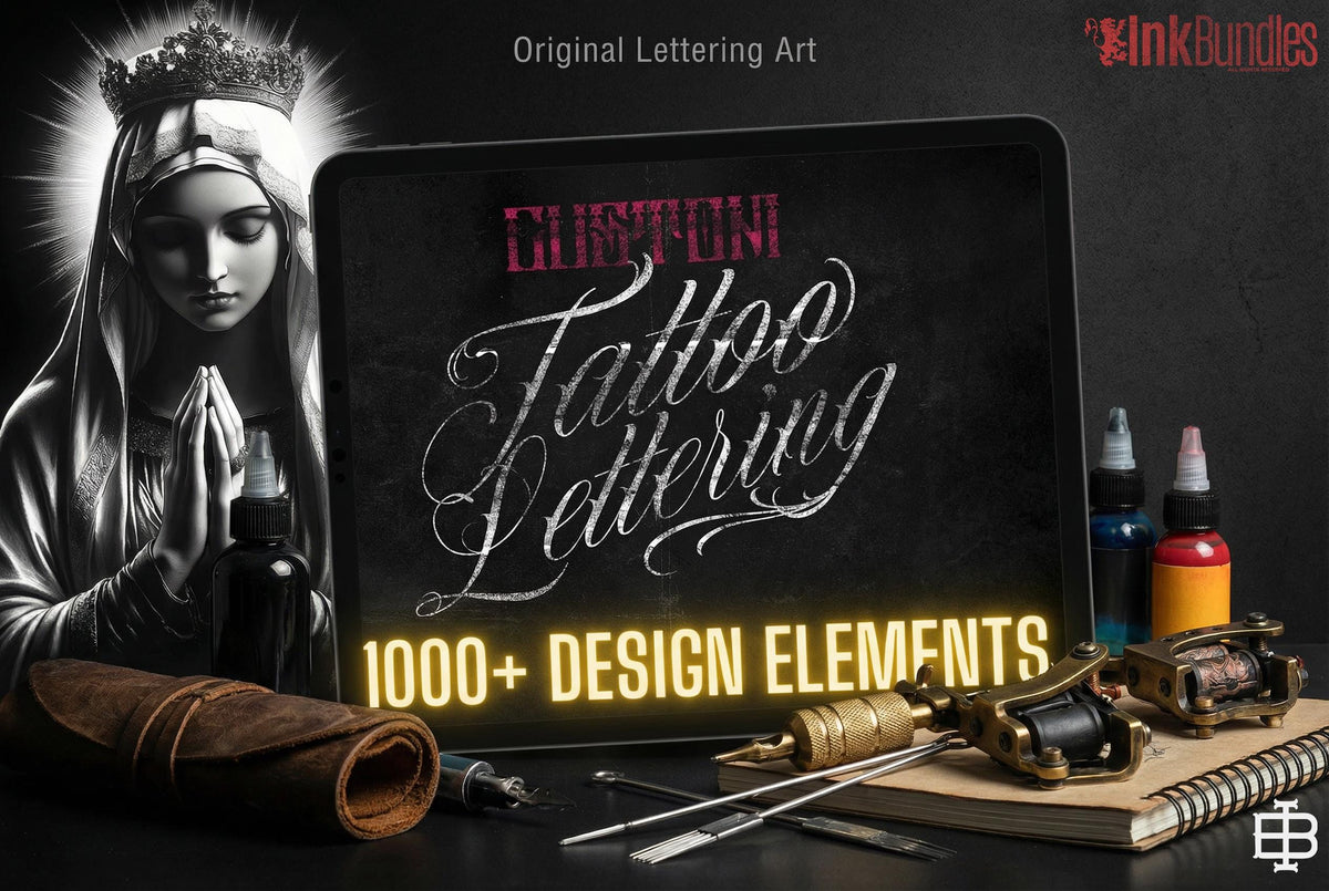 Custom Tattoo Lettering Vol.2 – Procreate Lettering Kit