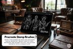 Traditional Wild Western Tattoo Design kit - Procreate & PNG | 200+ Classic Cowboy Tattoos