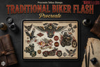 Traditional Biker Tattoo Stencils – Procreate Stamps