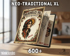 Neo-Traditional vol.1, Procreate creative design kit & custom art! 600+