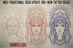 Neo-Traditional vol.1, Procreate creative design kit & custom art! 600+