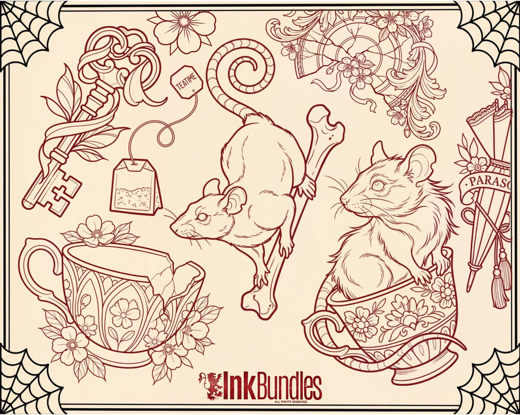 Aristocrats Garden Neo Traditional Tattoo Bundle