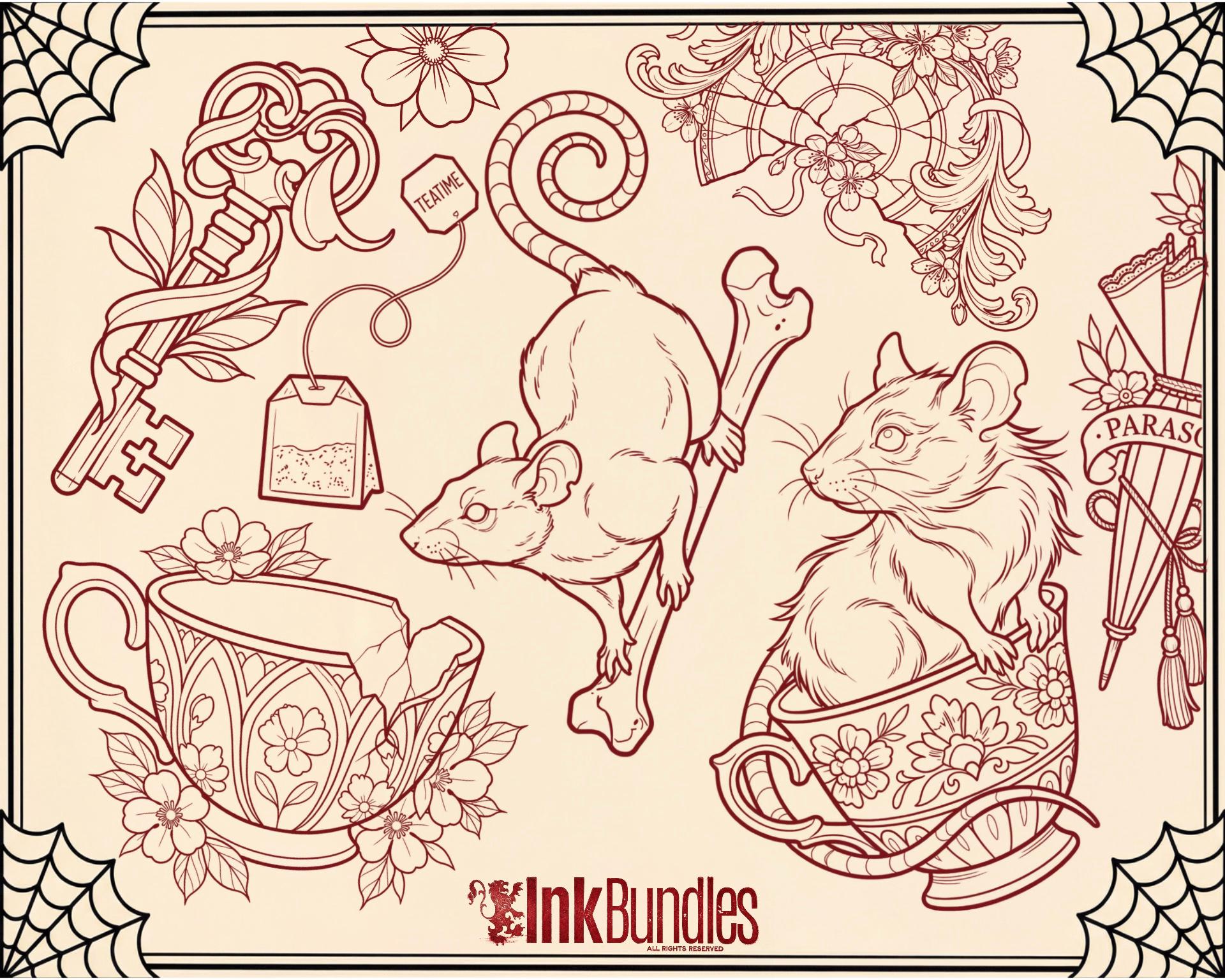 Aristocrats Garden Neo Traditional Tattoo Bundle
