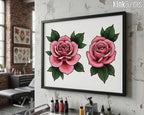 Rose Stencils & Flash work