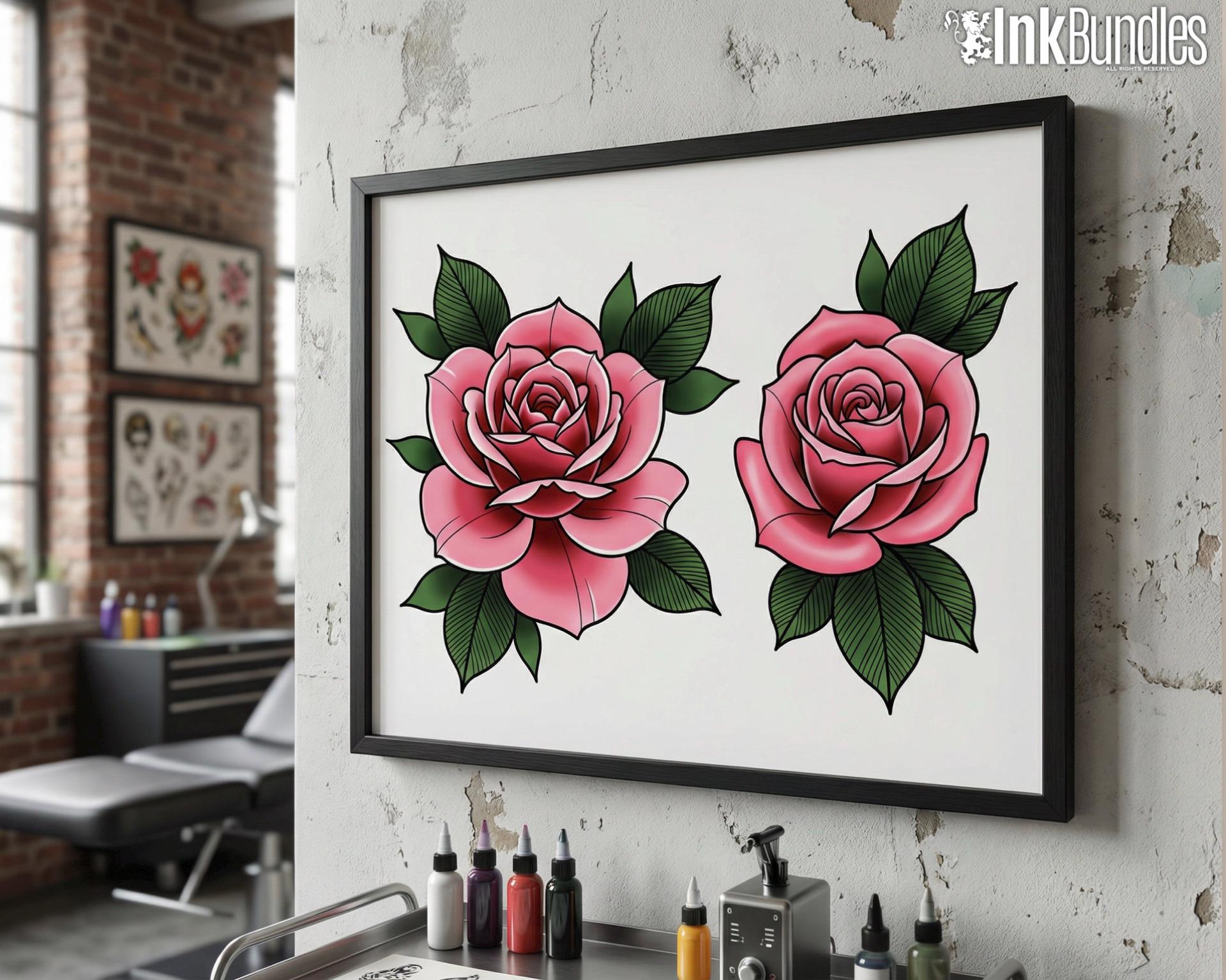 Rose Stencils & Flash work