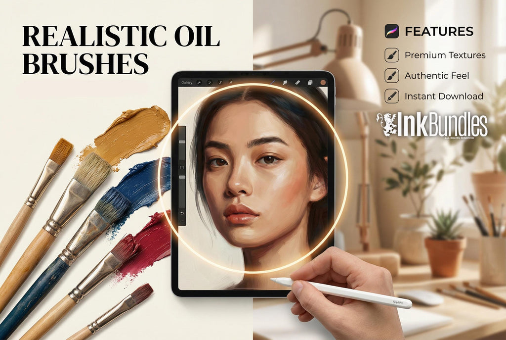 Master Oil – 66 Procreate Brushes – preview 8