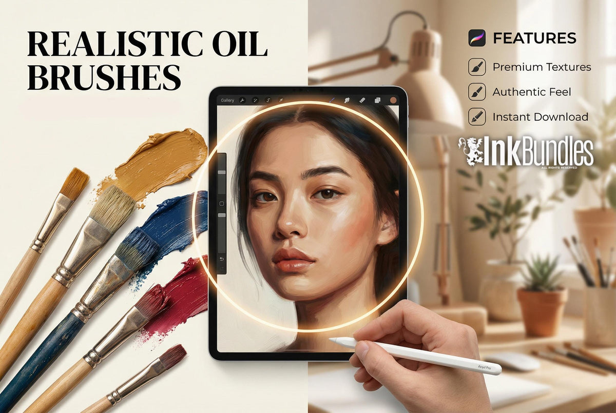 Master Oil – 66 Procreate Brushes – preview 8
