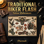 Traditional Biker Tattoo Stencils – Procreate Stamps