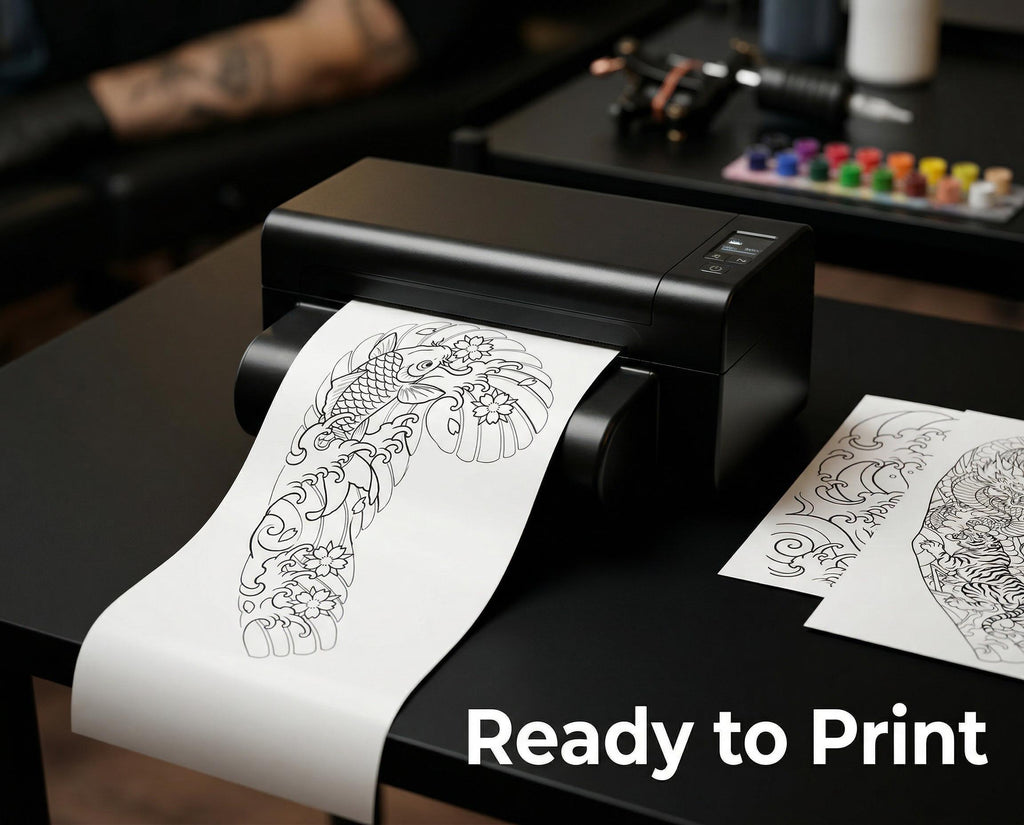 Japanese Traditional Sleeves, 4 irezumi bundles, sleeve stencils, Pdf, png & Procreate design bundle