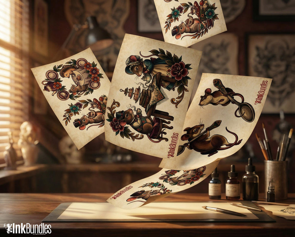 Aristocrats Garden Neo Traditional Tattoo Bundle