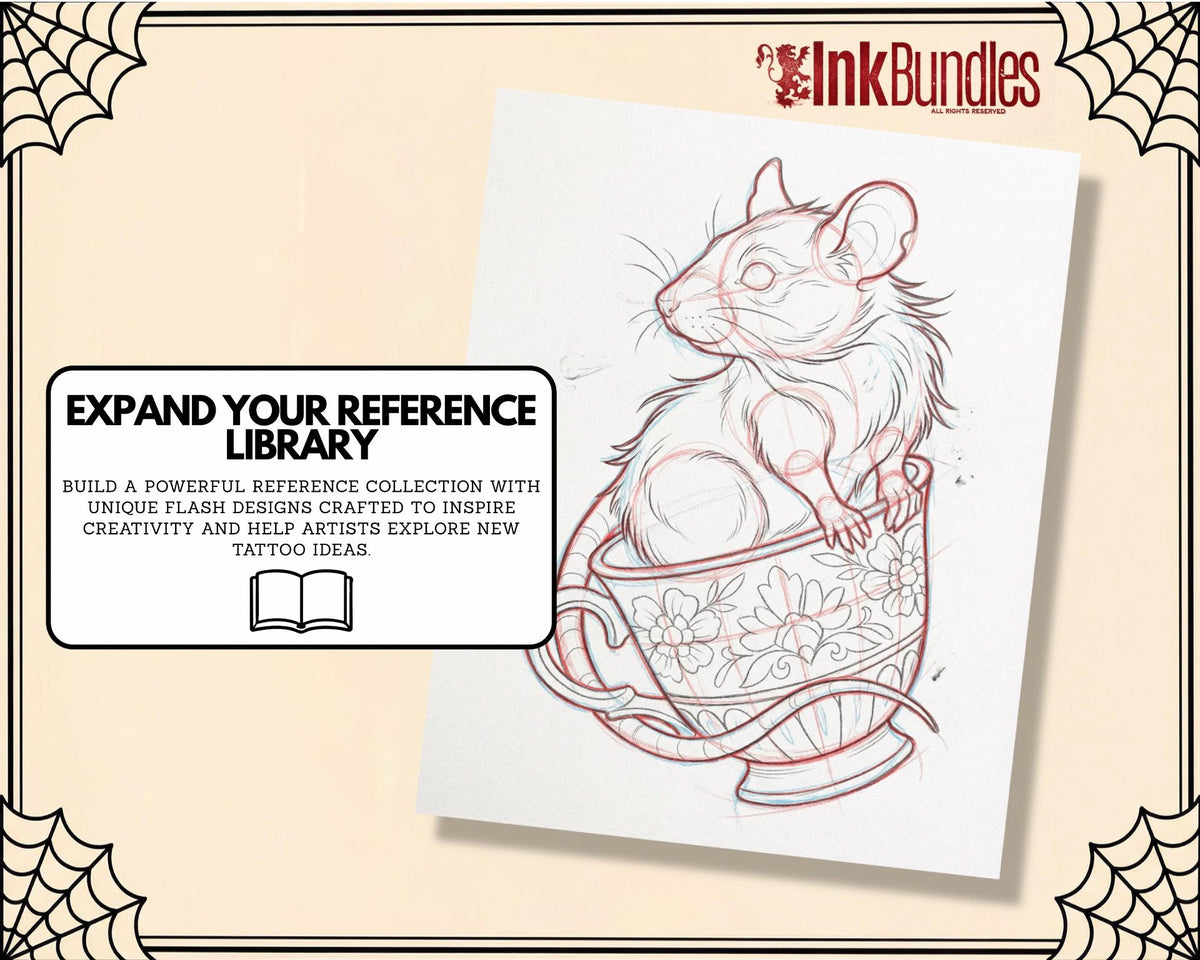 Tea Party Tattoo Stencils – Procreate Stamps