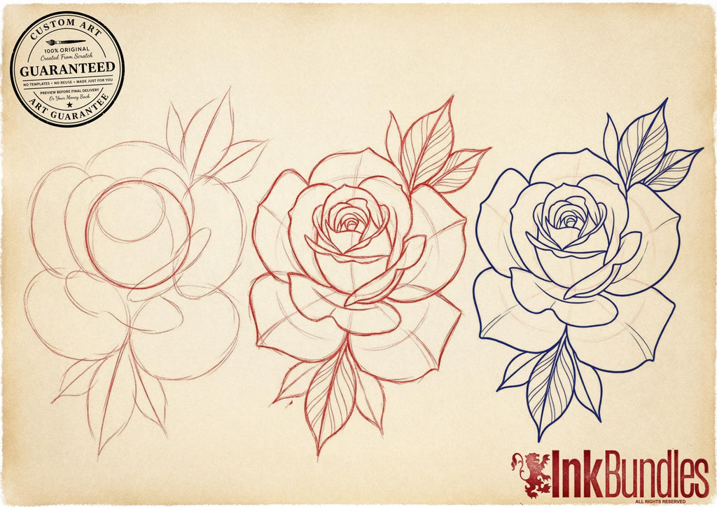 Rose Stencils & Flash work
