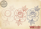 Rose Stencils & Flash work