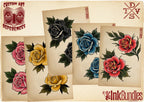 Rose Stencils & Flash work