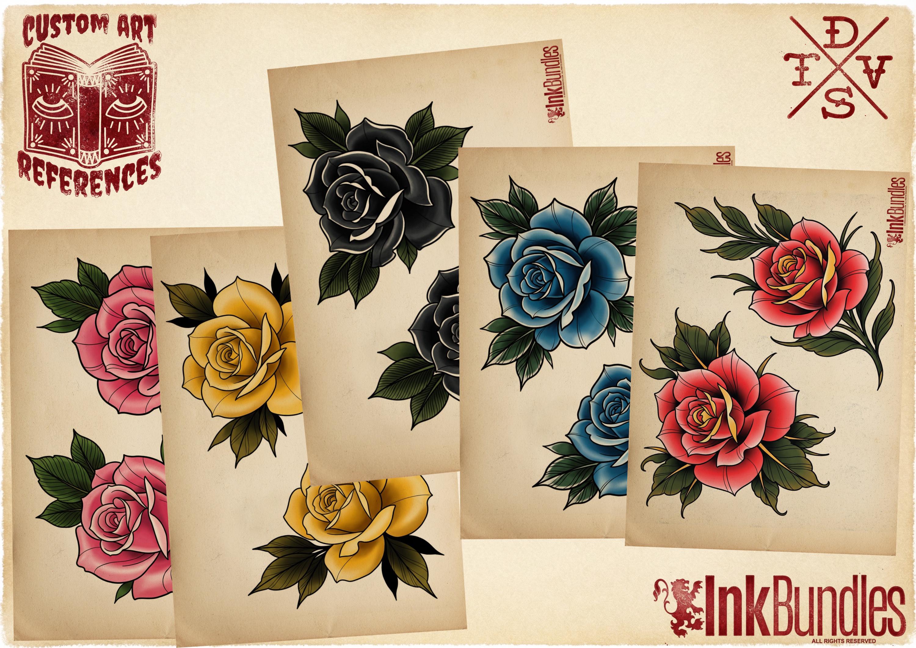 Rose Stencils & Flash work