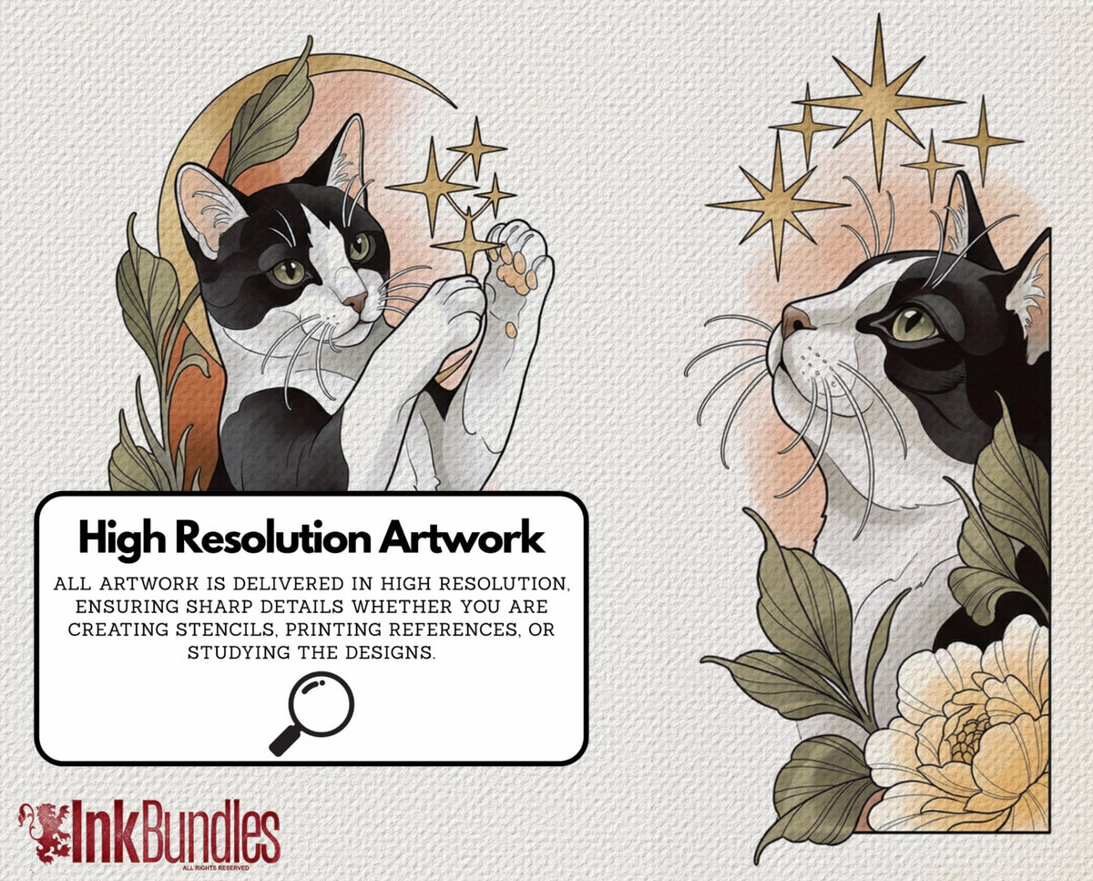 Tea Party Tattoo Stencils – Procreate Stamps