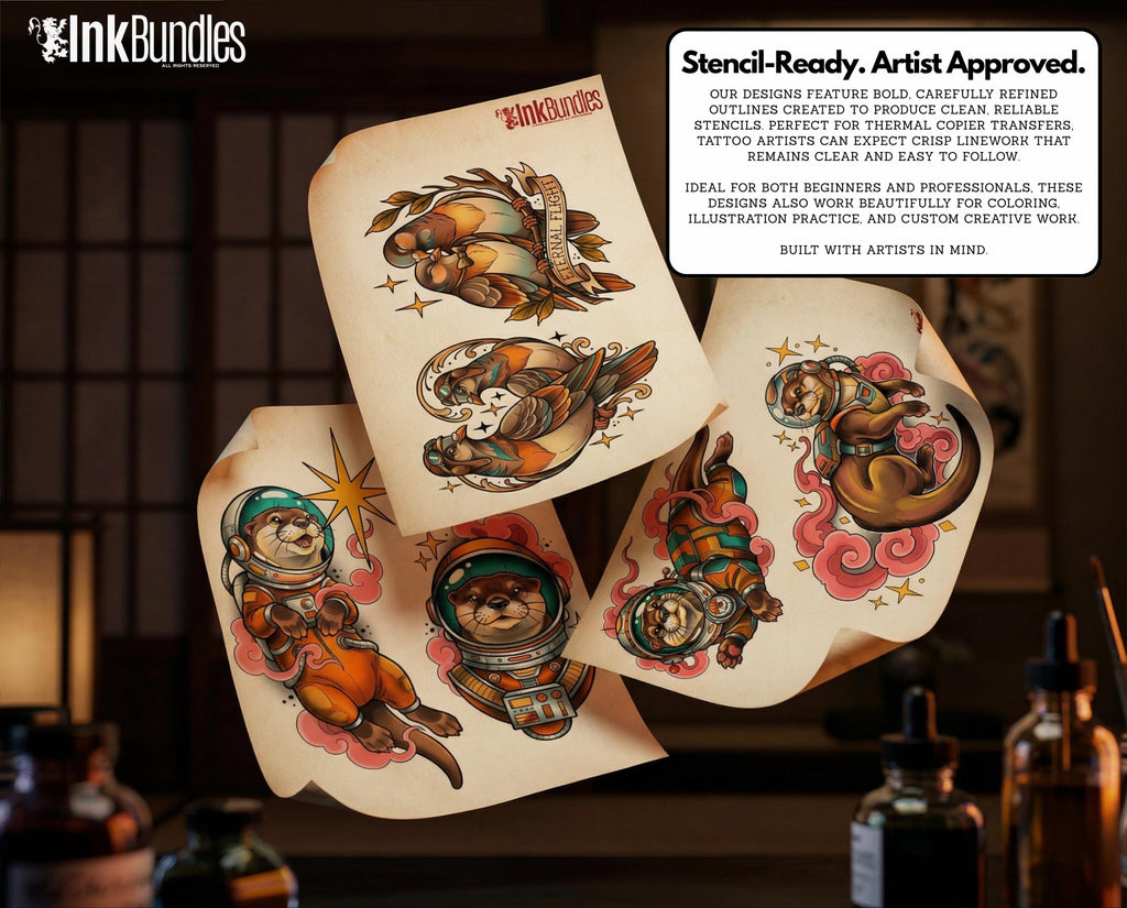 Neo-Traditional vol.1, Procreate creative design kit & custom art! 600+