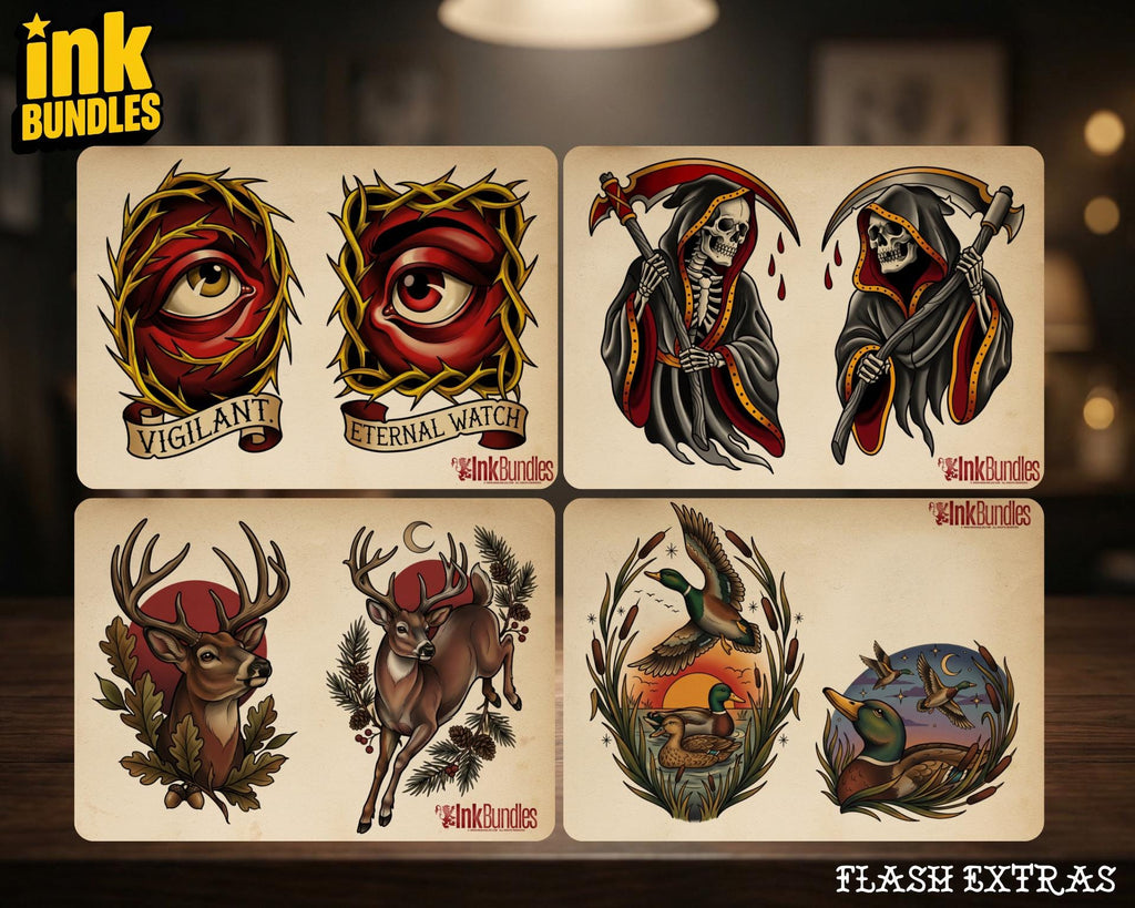 2026 Traditional Tattoo Procreate Stamp Collection
