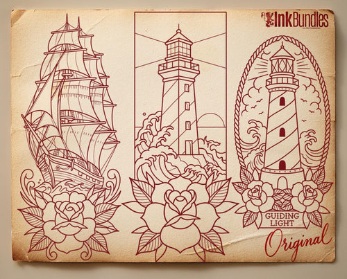 350+ Traditional Tattoo Ideas – Procreate Stamps | Old School
