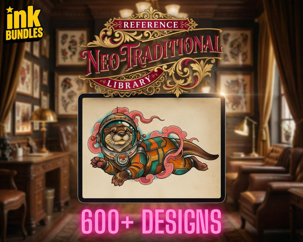 Neo-Traditional vol.1, Procreate creative design kit & custom art! 600+