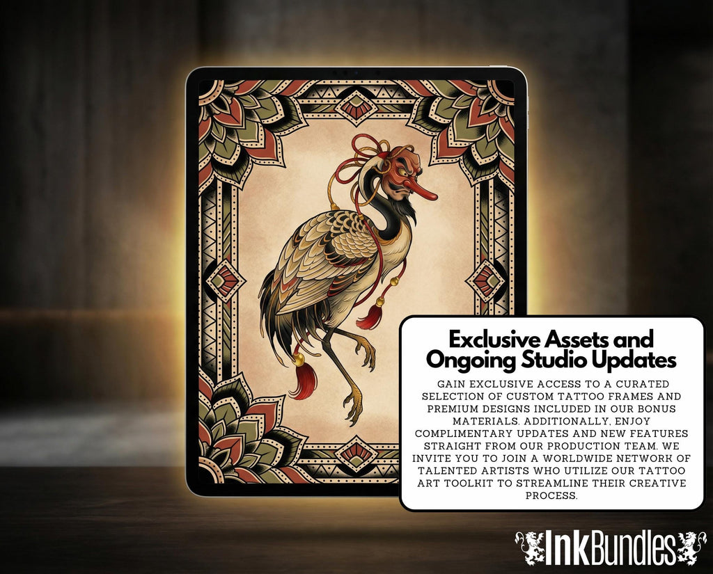 Procreate Tattoo Art Toolkit Bundle - 1,400+ Stamps & Brushes