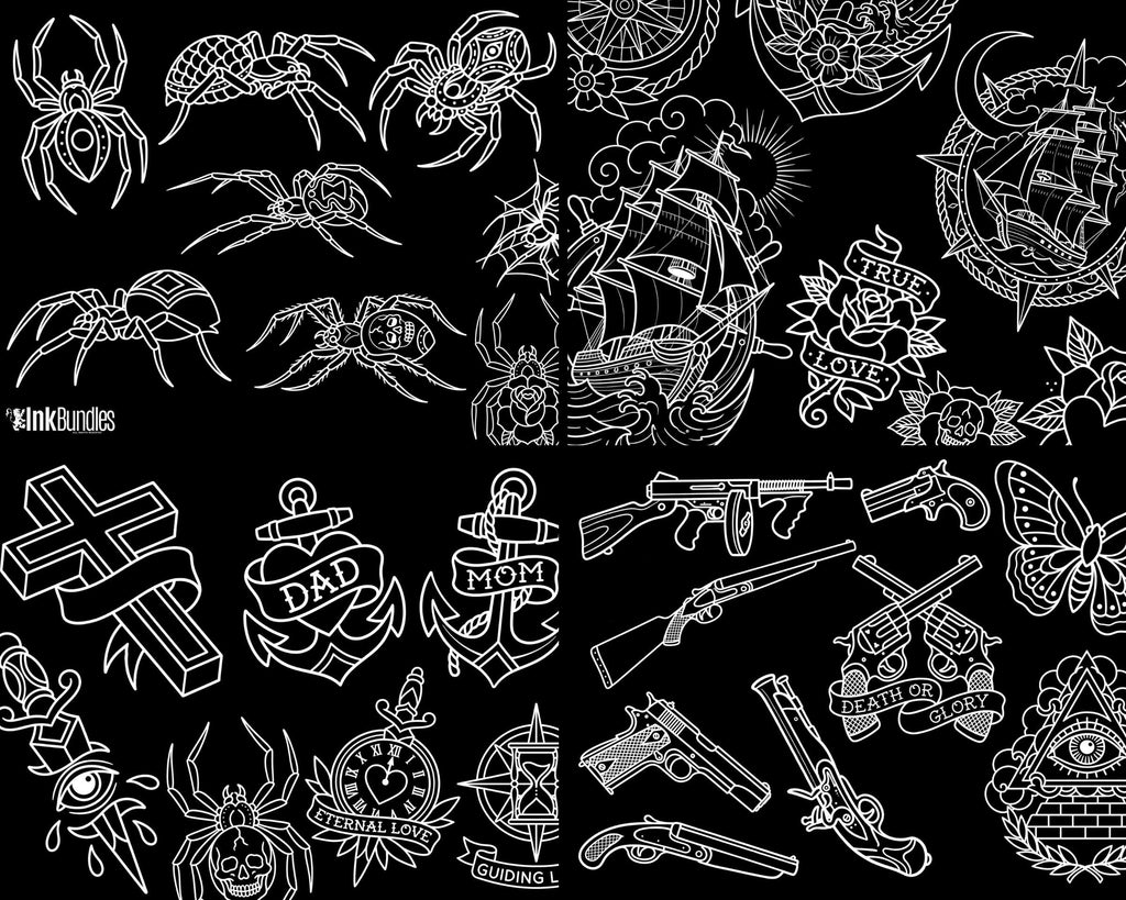 2026 Traditional Tattoo Procreate Stamp Collection