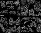 2026 Traditional Tattoo Procreate Stamp Collection