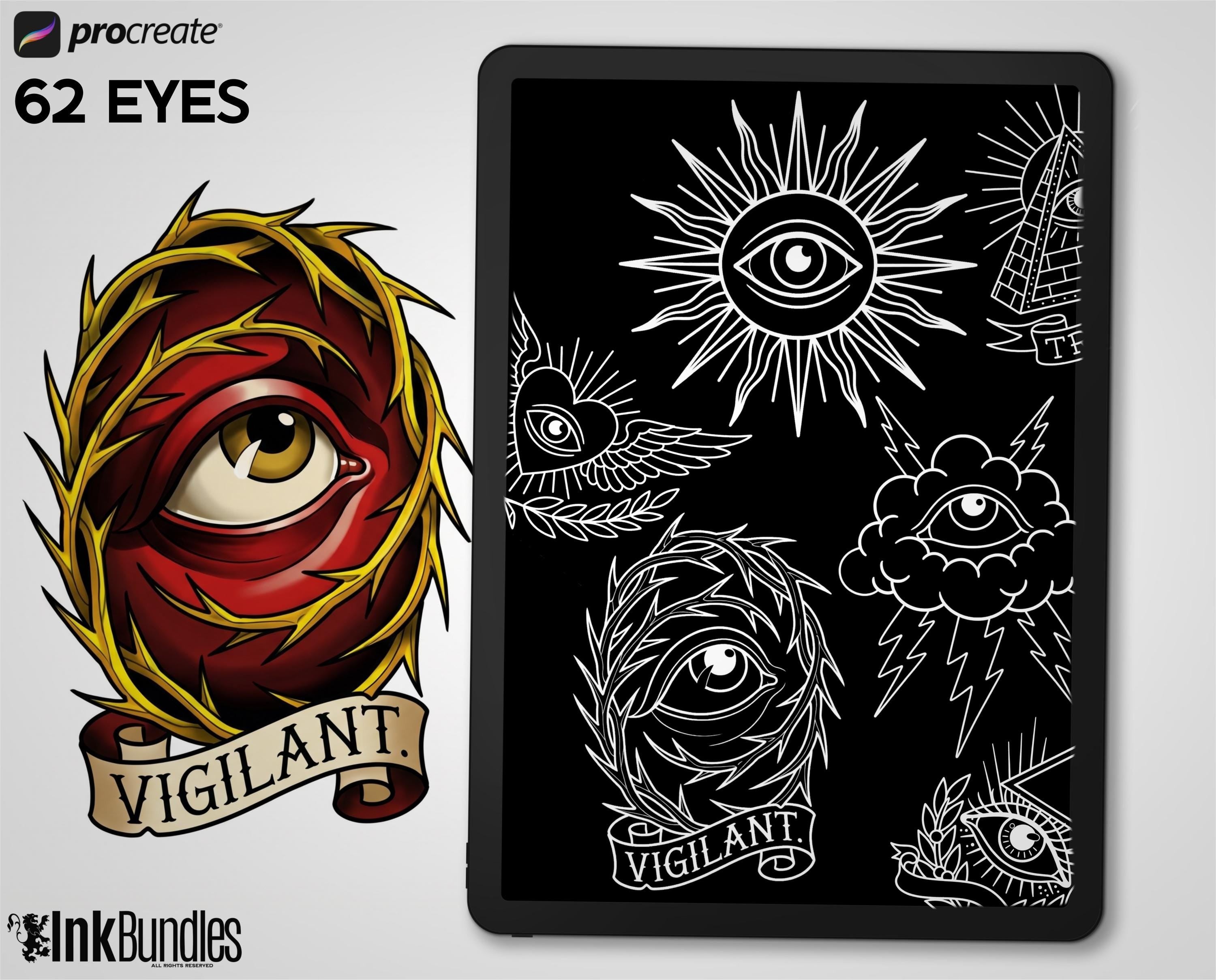 2026 Traditional Tattoo Procreate Stamp Collection