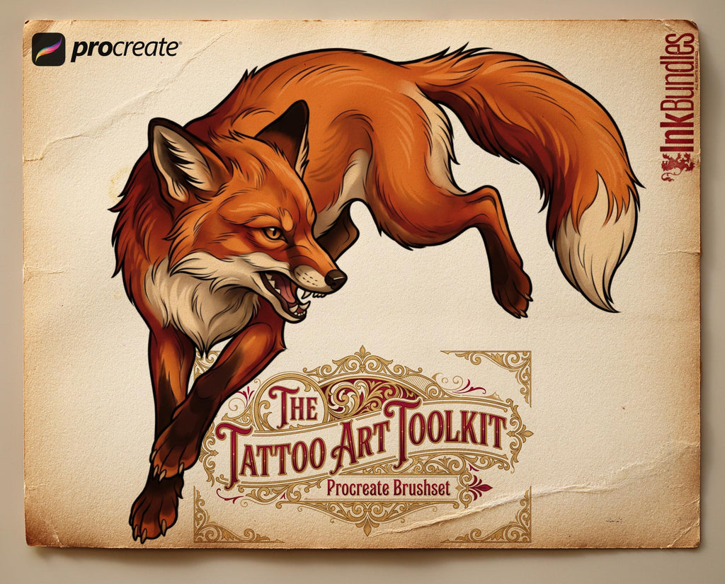 The Tattoo Art Toolkit: 1200+ Custom Stamps & Brushes (Digital Download)