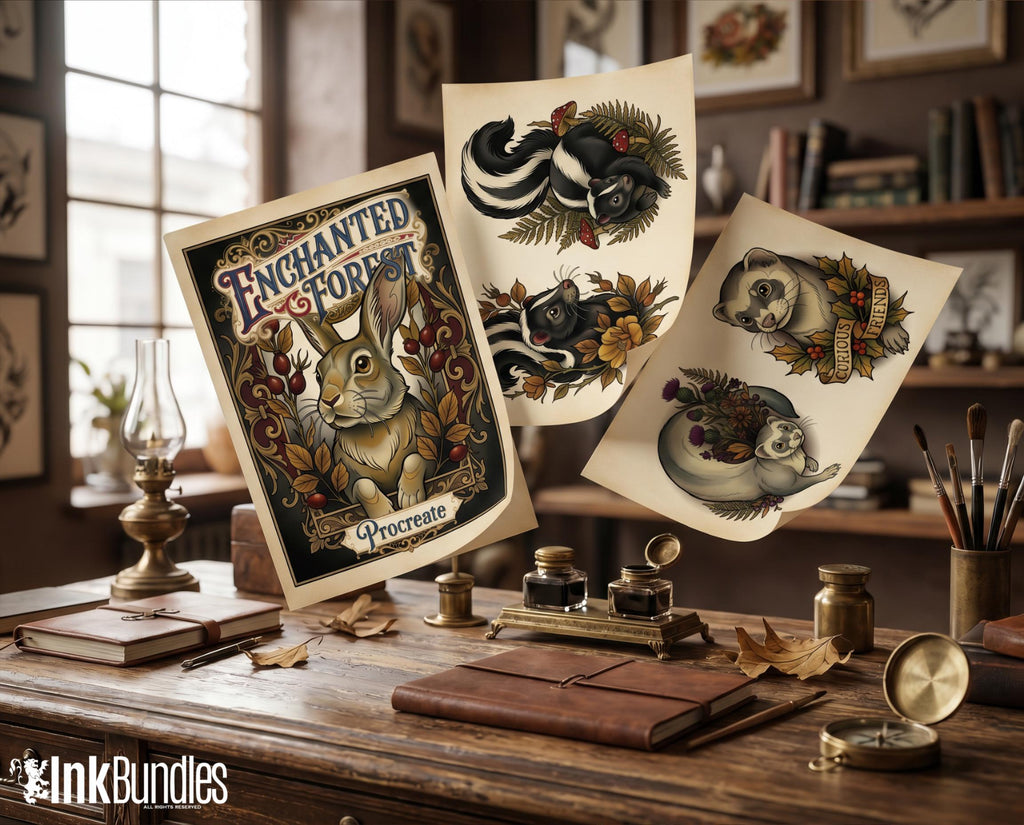Neo-Traditional Forest Animals / The Enchanted Forest