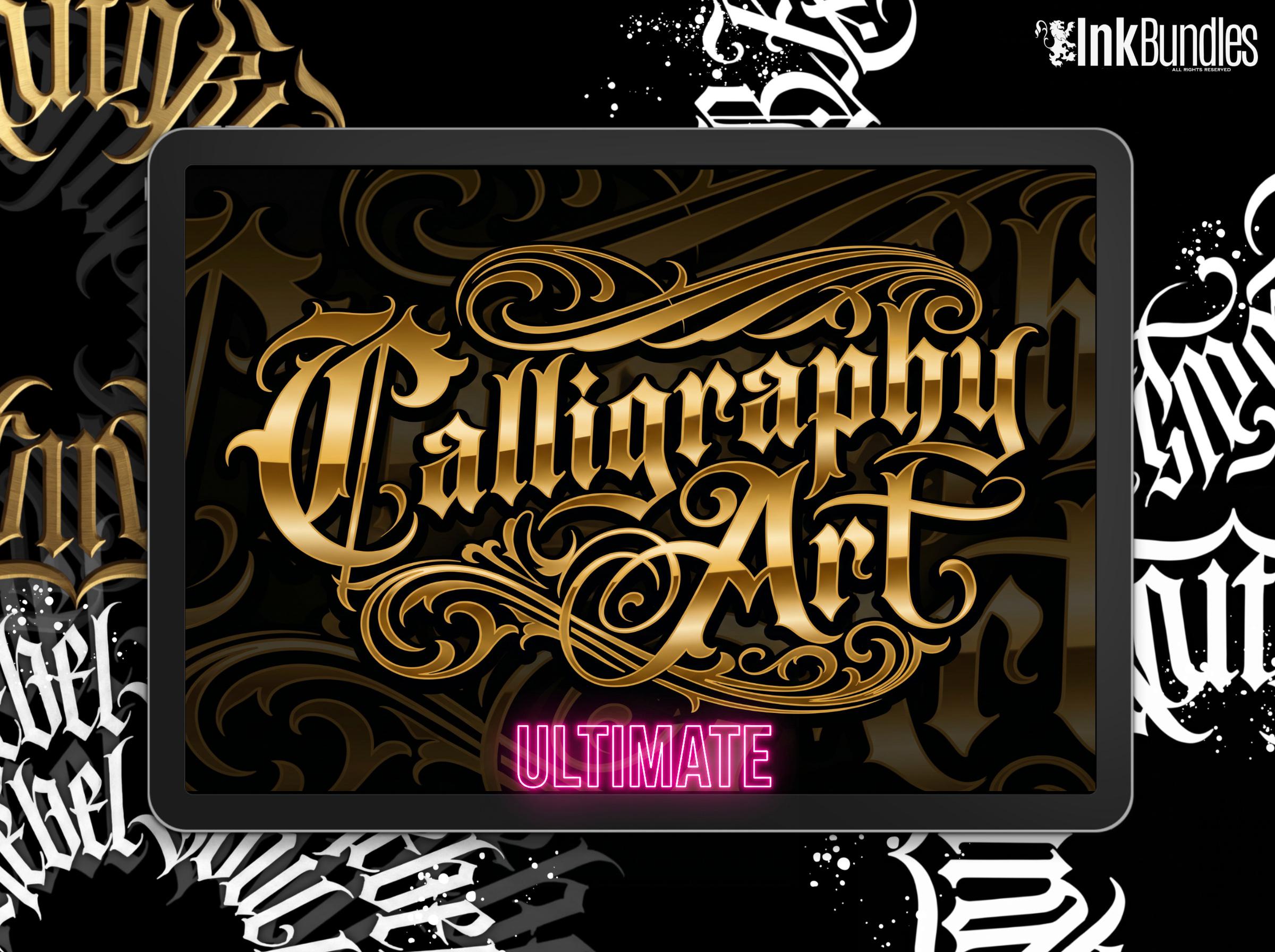 Calligraphy artist, Procreate creative lettering kit for artists