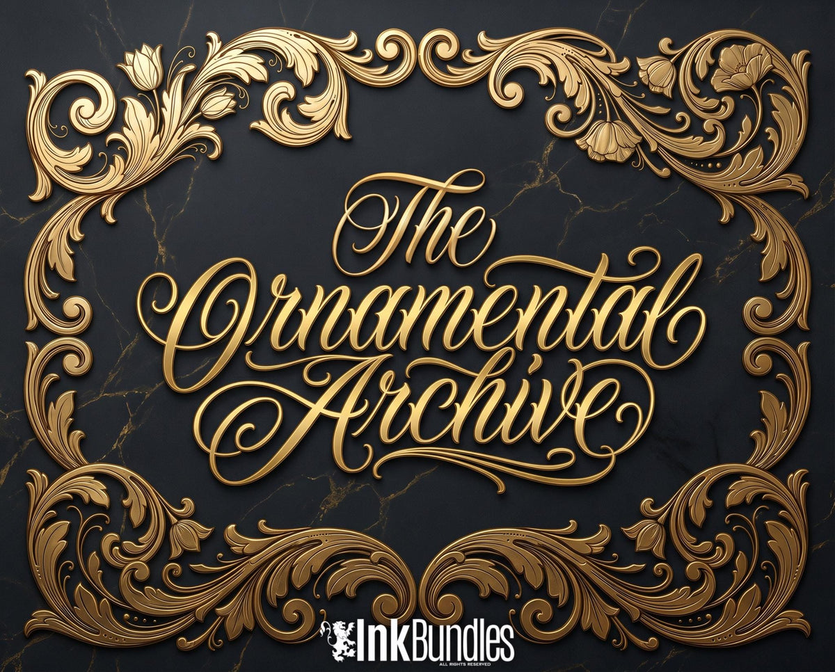 Ornament & Acanthus Tattoo Stencils – 500+ Procreate Stamps