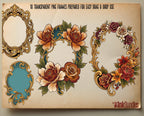 Neo-Traditional Frame Tattoo Stencils – Procreate Stamps – preview 6