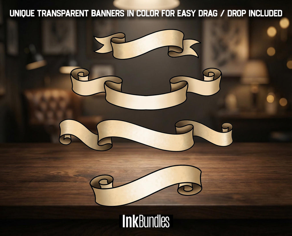 Procreate 220 Banner Designs | Procreate Brushset | Traditional Banners | stencils