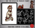 Procreate Barnyard Flash | Old mcflash | unique tattoo stencil collection