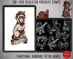 Procreate Barnyard Flash | Old mcflash | unique tattoo stencil collection
