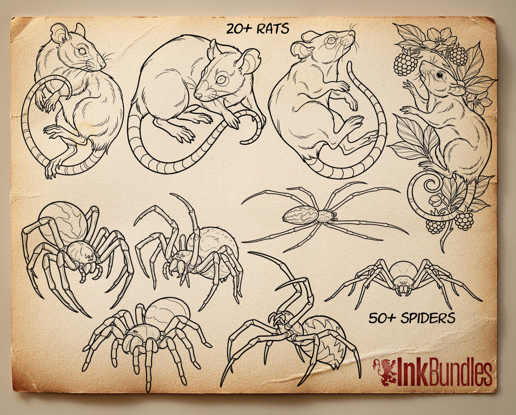 Procreate Tattoo Art Toolkit Bundle - 1,400+ Stamps & Brushes