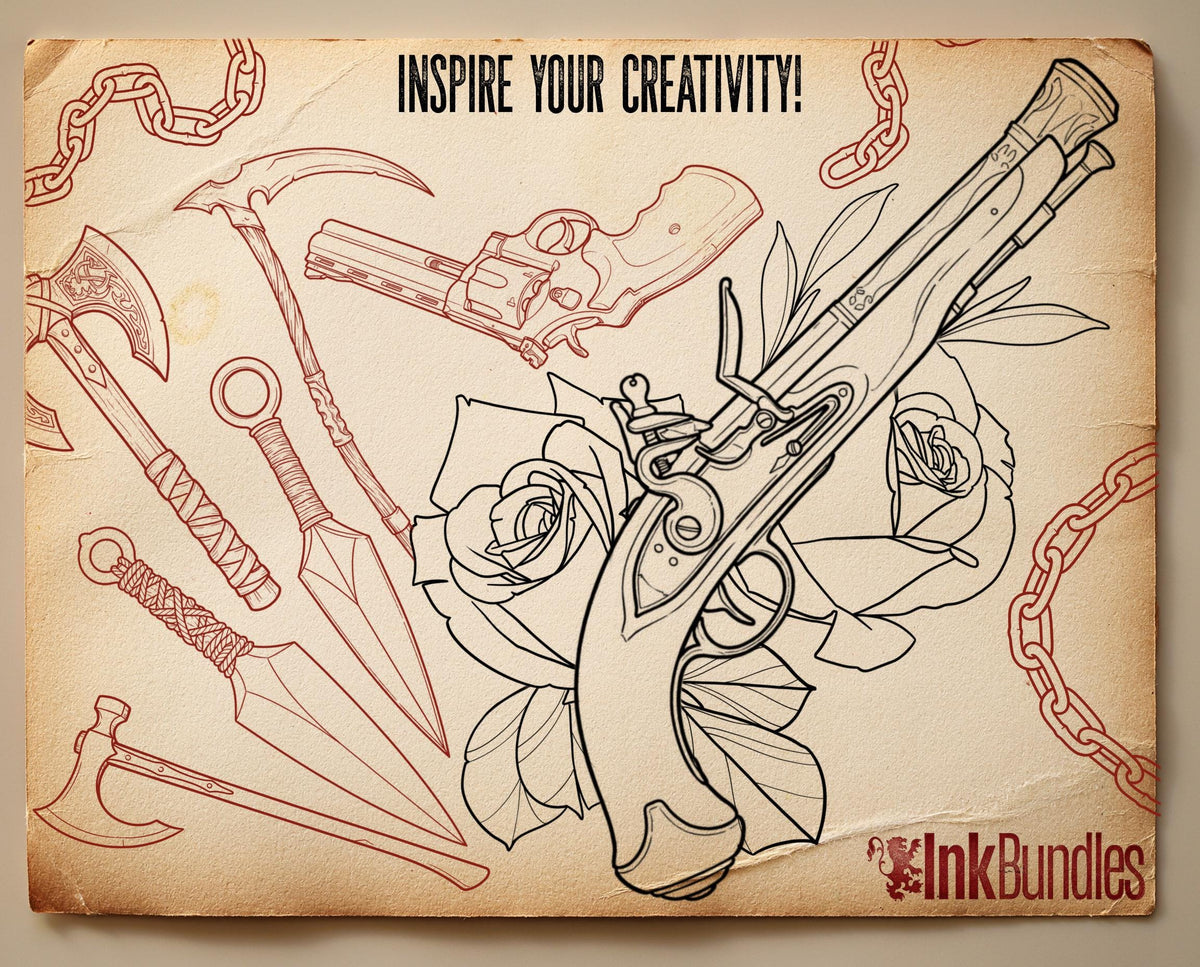 Procreate Tattoo Art Toolkit Bundle - 1,400+ Stamps & Brushes