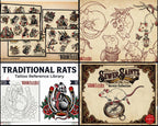Procreate Tattoo collection 2025 | high resolution stencils | Creative Original Tattoo Stamp Brushes