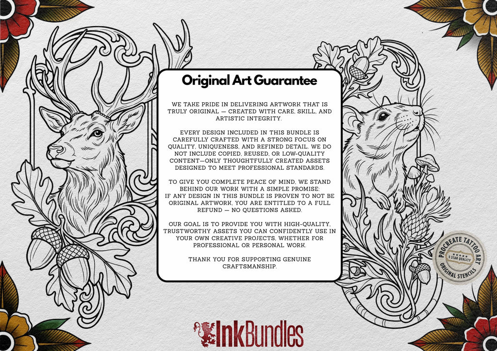 Art Nouveau Ornamental Forest Animals | Procreate| Custom Art | PDF book